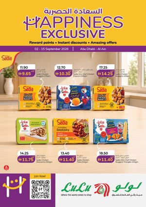 Happiness Exclusive 2 To 15 September 2026 Auh