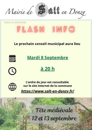 Flash Info 03092026