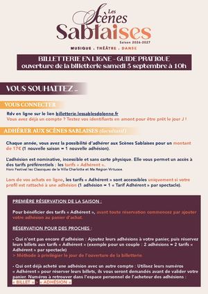 Guide Pratique Tuto Billetterie En Ligne 2026 2027