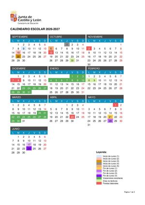 Calendario Escolar 2026 2027