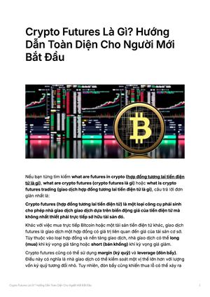 Crypto Futures Là Gì? Hướng Dẫn Toàn Diện Cho Người Mới Bắt Đầu