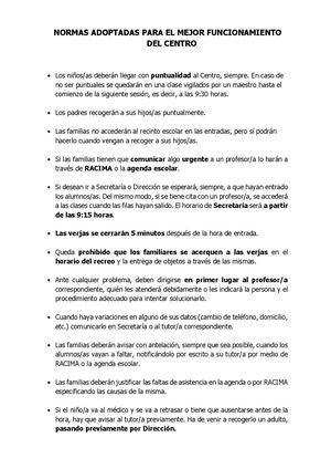 Pá 3 Y 4 Normas De Centro