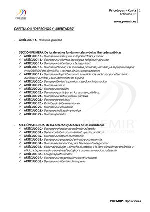 ESQUEMA ARTÍCULOS CE