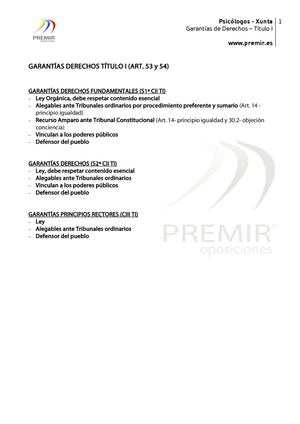 GARANTÍAS DERECHOS TÍTULO I