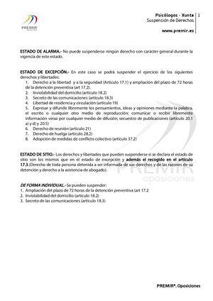 SUSPENSION DERECHOS