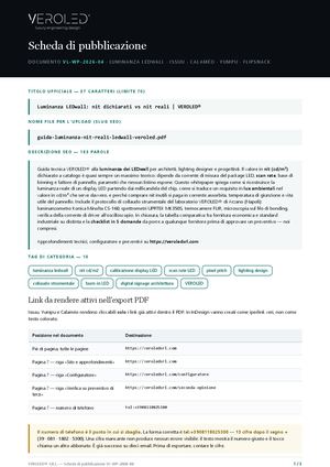 VeroLED – White Paper Tecnico & Scheda di Pubblicazione