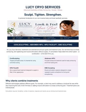 Ottawa CoolSculpting -Lucy Cryo Services