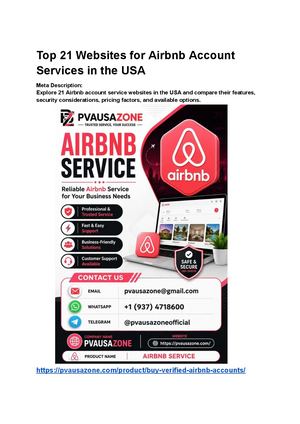 Top 21 Websites For Airbnb Account Services In The Usa