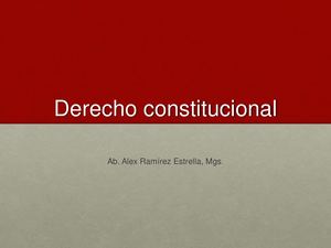 Derecho Constitucional