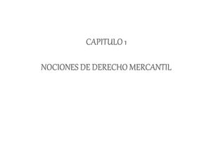 Derecho Mercantil - Acto de Comercio