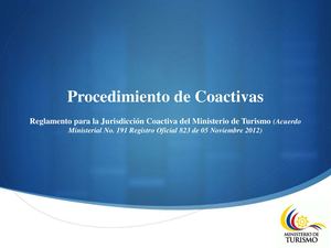 Procedimiento de Coactiva - MINTUR