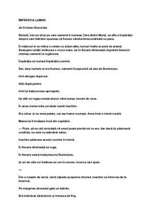 ÎMPĂRĂȚIA LUMINII DE CRISTIAN DIACONIȚA