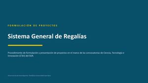Formulacion Proyectos Sgr Cte I