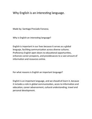 Why English Is An Interesting Language