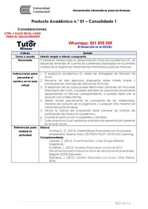 Tw Herramientas Informaticas Para Las Finanzas Pa1 Tarea (Wsp + 51 921 835 389)