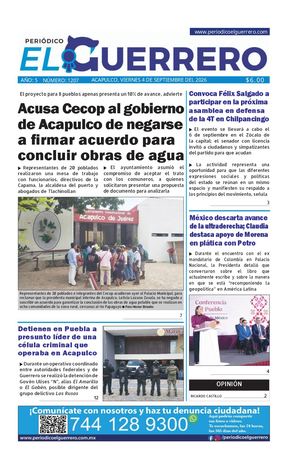 Viernes 4 de septiembre del 2026