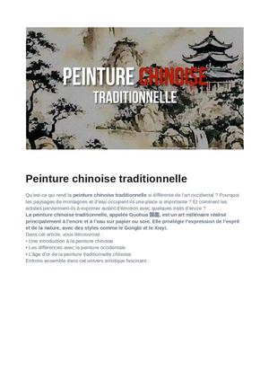 Peinture Chinoise