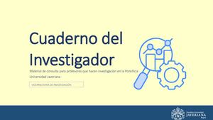 Cuaderno Del Investigador Puj