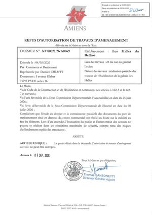 AR1 2026 01311 ARR Autorisation De Trav VIA AR1 2026 01311 202600903 Publiée Le 05 09 2026