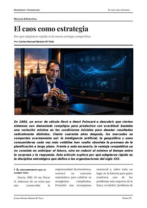 El Caos Como Estrategia