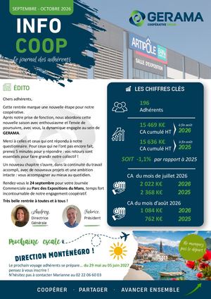 INFO COOP SEPTEMBRE - OCTOBRE 2026