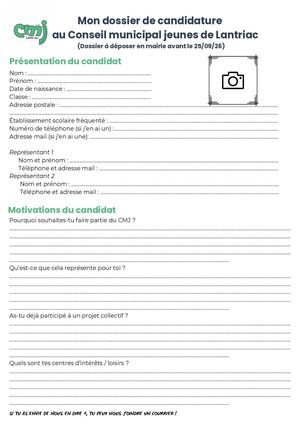 Dossier De Candidature 2026 Cmj A4