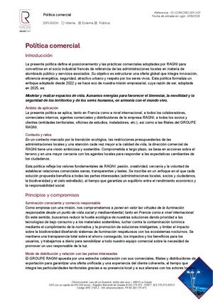 Política comercial 2026