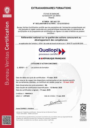 24993603 Extrahandinaires Formations Certificat