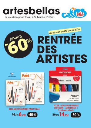 RENTRÊE DES ARTS Artes 2026