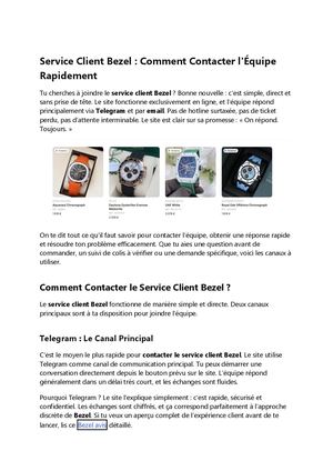 Service Client Bezel Is