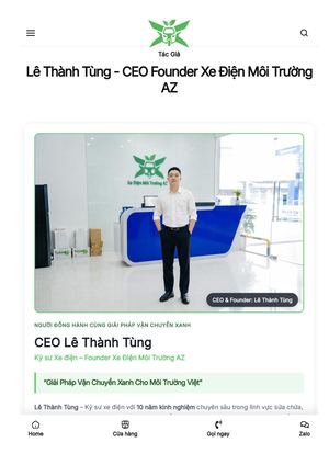 Lê Thành Tùng Ceo Founder Xe ĐIện Môi Trường Az