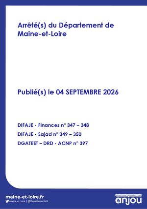 04 Septembre 2026 - Arrêtés Difaje 347 350 Acnp 397