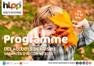 Programme Accueil Loisirs automne 2026