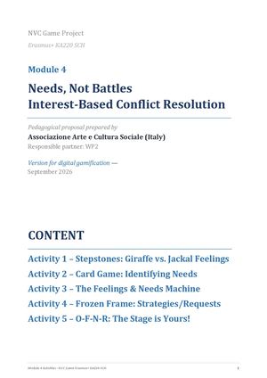 Module 4 Italy Needs Not Battles EN