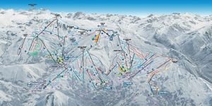 Plan des pistes Domaine Les Sybelles 26-27