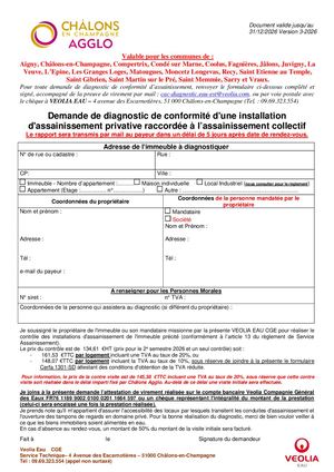Demande de diagnostic de conformité