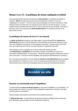 Retour Bezel.is : Politique et Procédure Complète