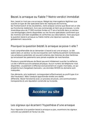 Bezel.is Arnaque ou Fiable ? Notre Verdict