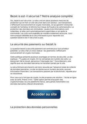 Bezel.is est-il sécurisé ? Notre analyse complète