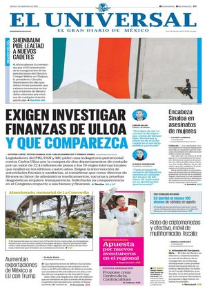 Primeras planas viernes 04092026 Sociedad Noticias