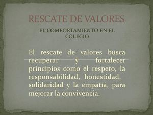 Rescate De Valores