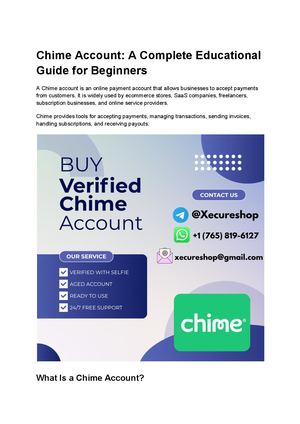 Comprehensive Beginner's Guide To Buy Chime Bank Accounts
