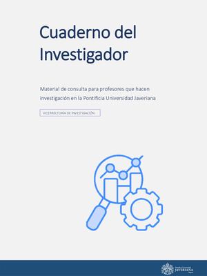 Cuaderno del Investigador PUJ