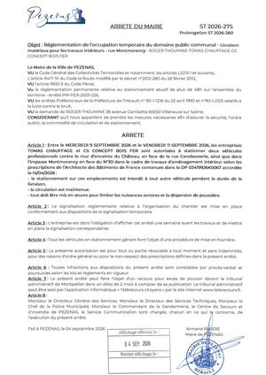 Arrêtés 04 09 26