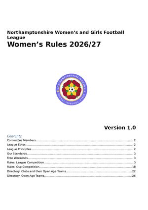 Women's Rules & Directory 2026-27 V1.0