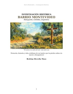Barrio Montevideo Investigacion Rodrigo Heredia Maza