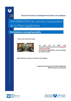 Note Daddl Psl Information Fermeture Exceptionnelle Self Pitié 11 09 2026