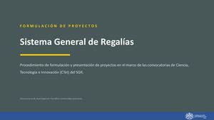 Formulacion Proyectos SGR CTeI