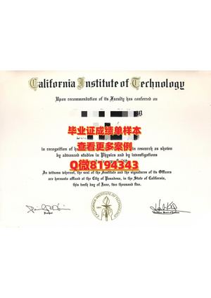 california Institute Of Technology Diploma Sample