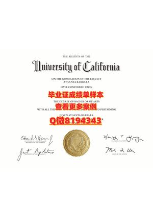 university Of California Santa Barbara Diploma Sample